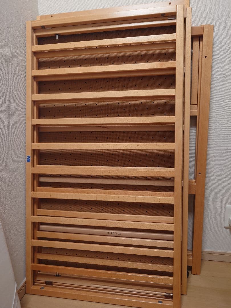 ヤマサキ国産ベビーベッドツーオープンハイタイプベッドナチュラル標準サイズ説明書付