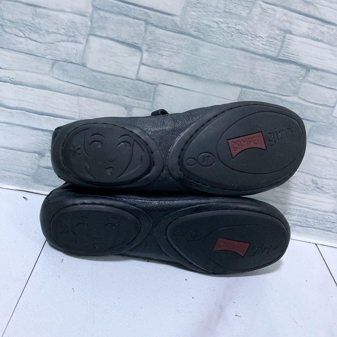 CAMPER ライトニナ ストラップシューズ 本革 軽量 黒 23.5 37