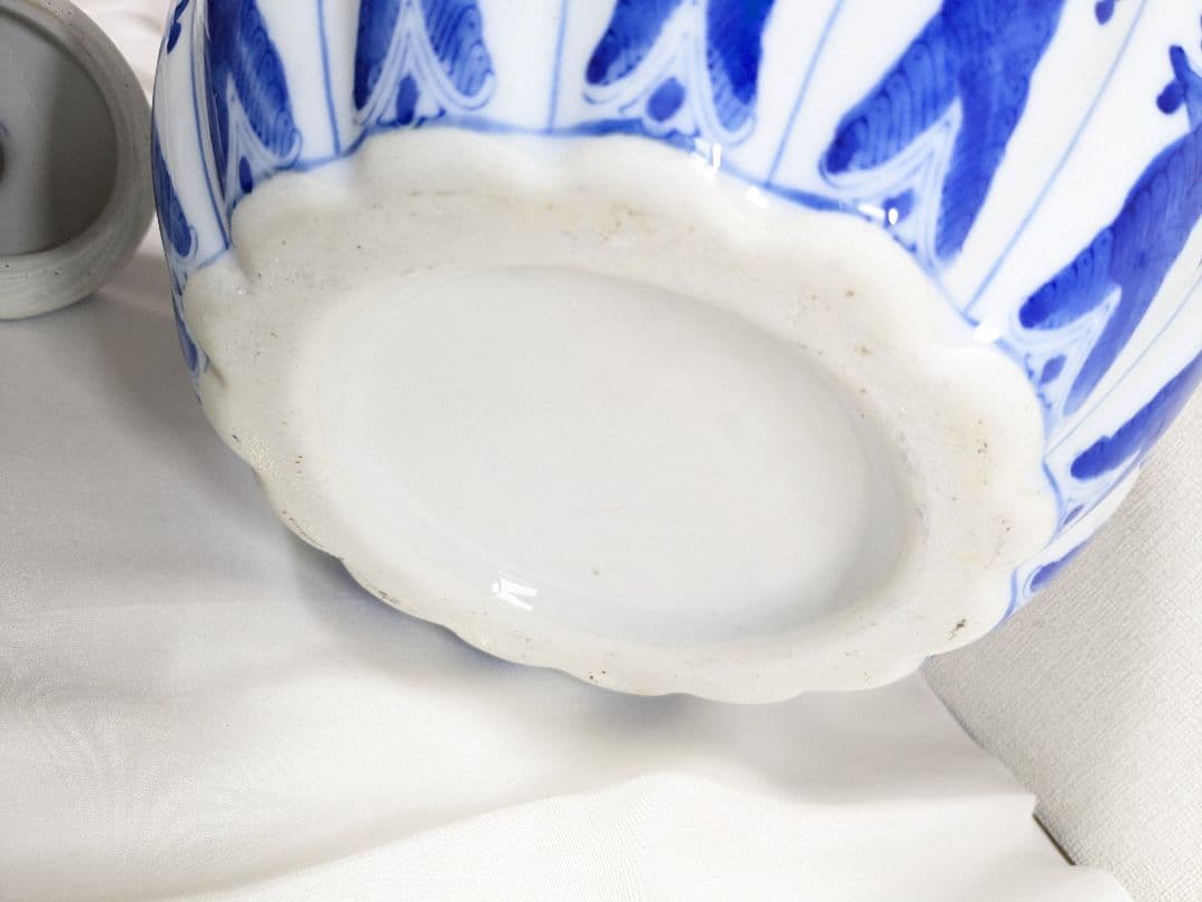 中国 染付 壺 花瓶 花器 置物 オブジェ 小物入れ