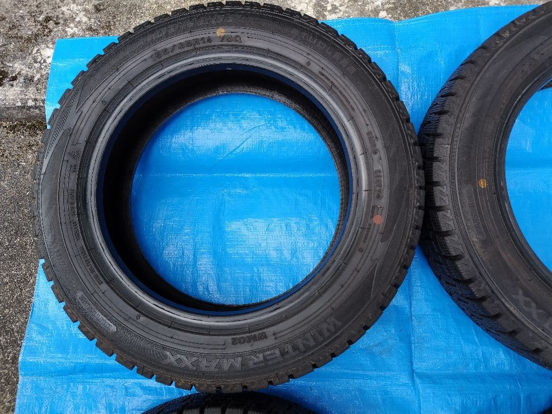 155/65R14【1/2】スタッドレスタイヤ、アルミホイール付、2本分割