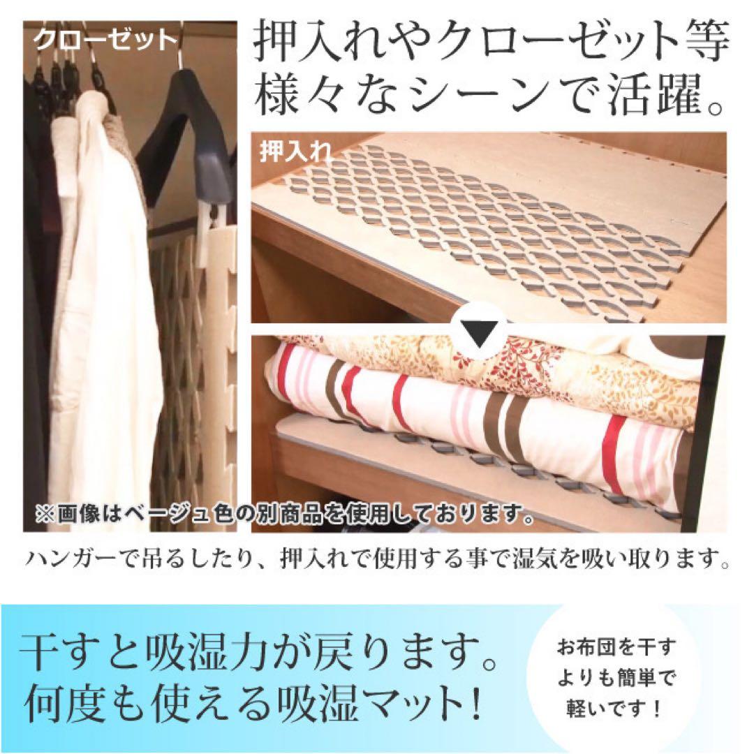 エアジョブすのこ型吸湿マット(ベッド対応タイプ)シングルサイズ【２枚組】