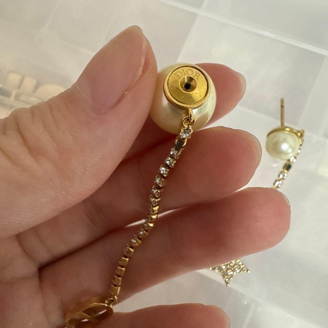 DIOR ディオール　クリスタル　パール　スター　星　片耳　ピアス　イヤリング