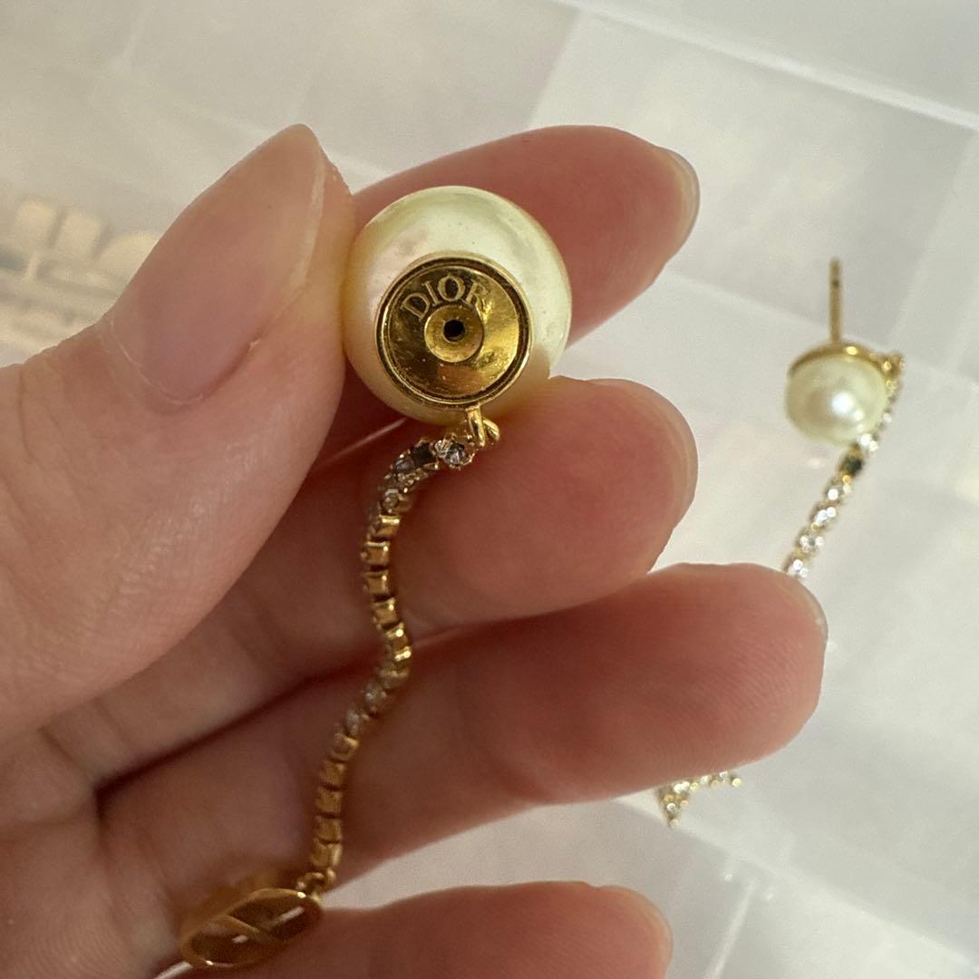 DIOR ディオール　クリスタル　パール　スター　星　片耳　ピアス　イヤリング