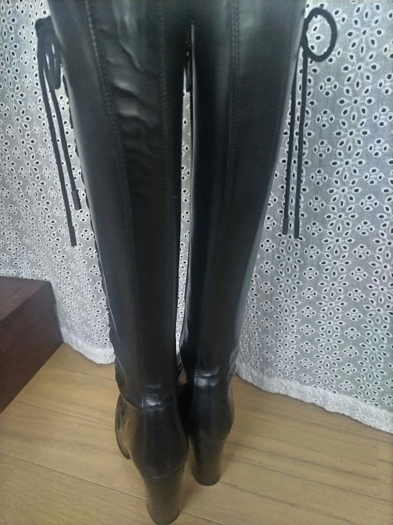 ルイ・ヴィトン LOUIS VUITTON ロングブーツ　レースアップブラック