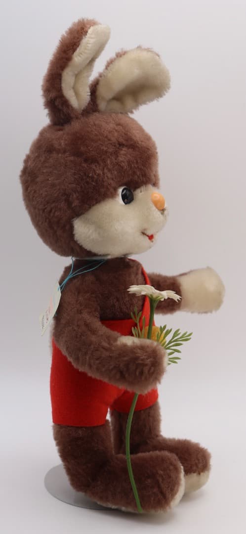 シュコー・ビゴベロ1964年代 ウサギ男の子 ぬいぐるみ 赤いオーバーオール