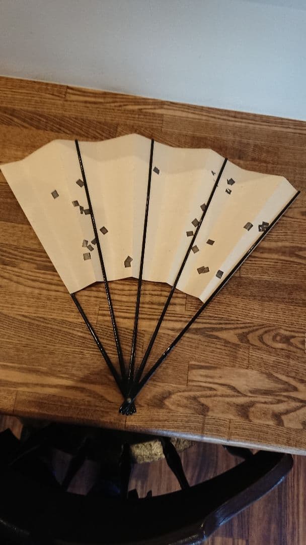 掛け扇  花紅  表千家而妙斎宗匠の手書き