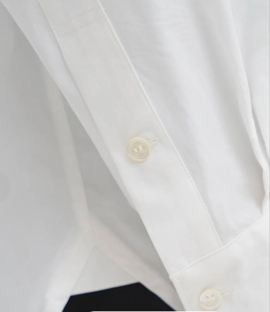 美品ヘラルボニーレギュラーカラーシャツ「blue brush-mm2025」