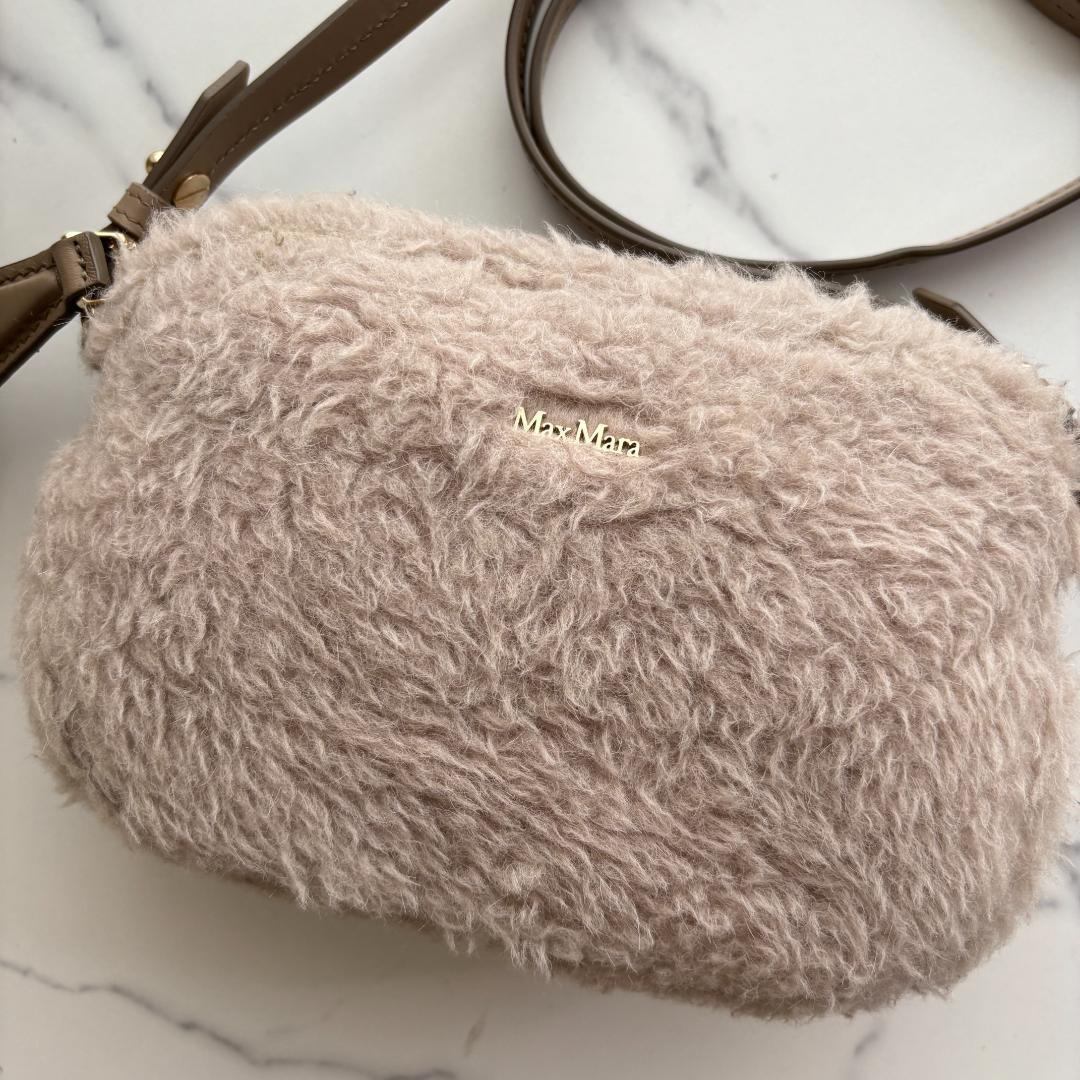 【美品】マックスマーラ テディベア ショルダーバッグ カメラバッグ ベージュ