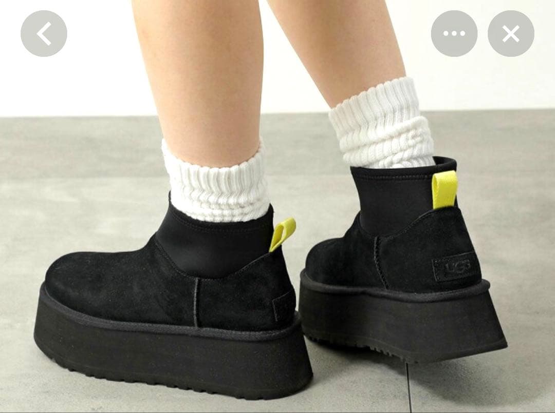 【美品】UGG ✿厚底　ミニディッパー　プラットフォーム　ムートンブーツ　23