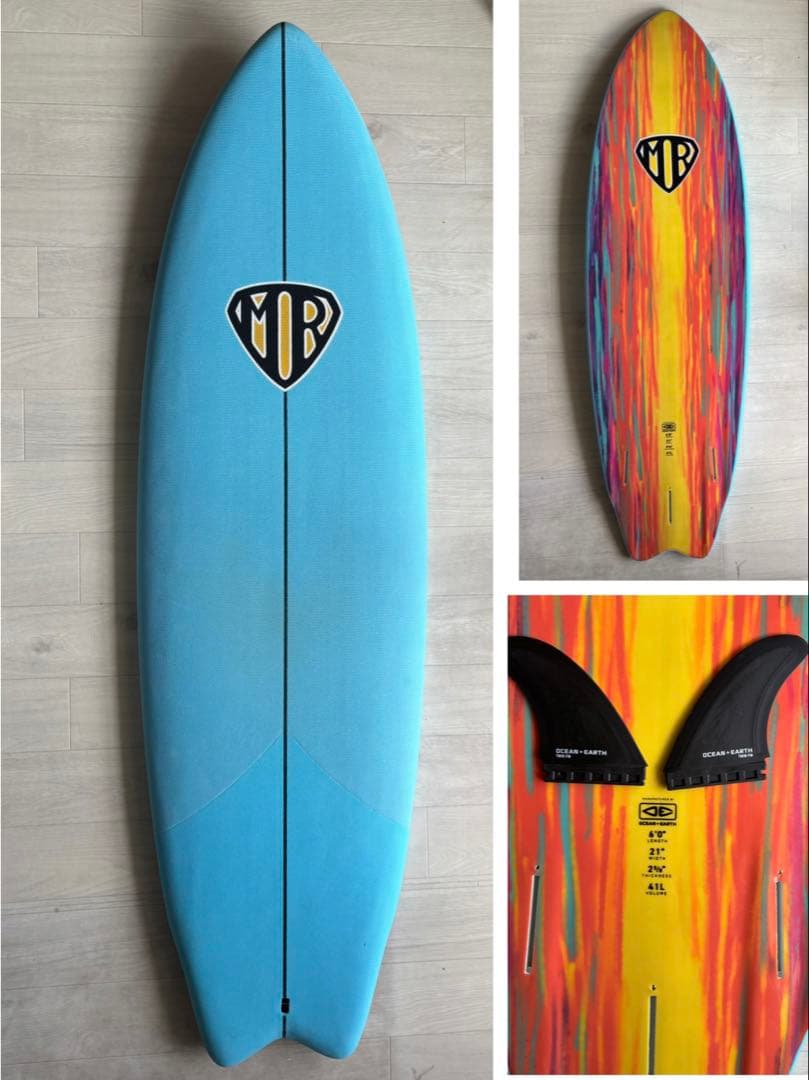 MR ソフトボード青 ツインフィン 【手渡限定】長6'0 浮41L