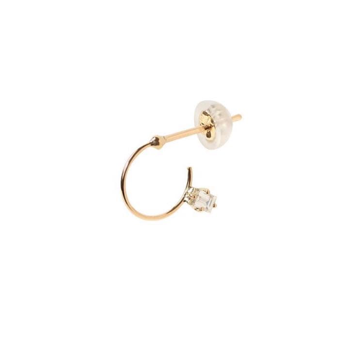 e.m. 18K フープピアス ダイヤモンド