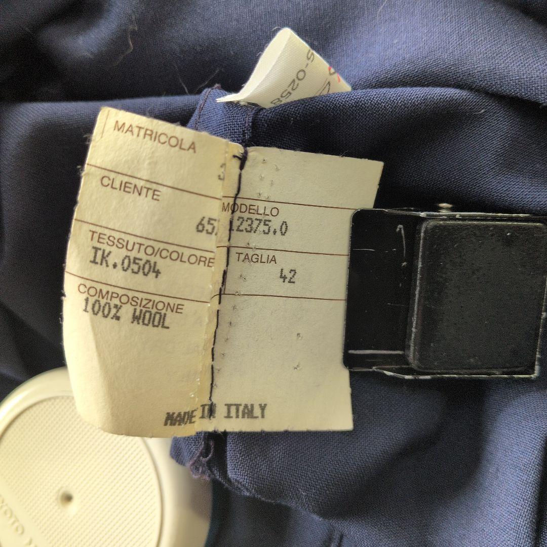 AGNONA アニオナ　長袖シャツ　ウール　スーツ素材　イタリア製　ネイビー