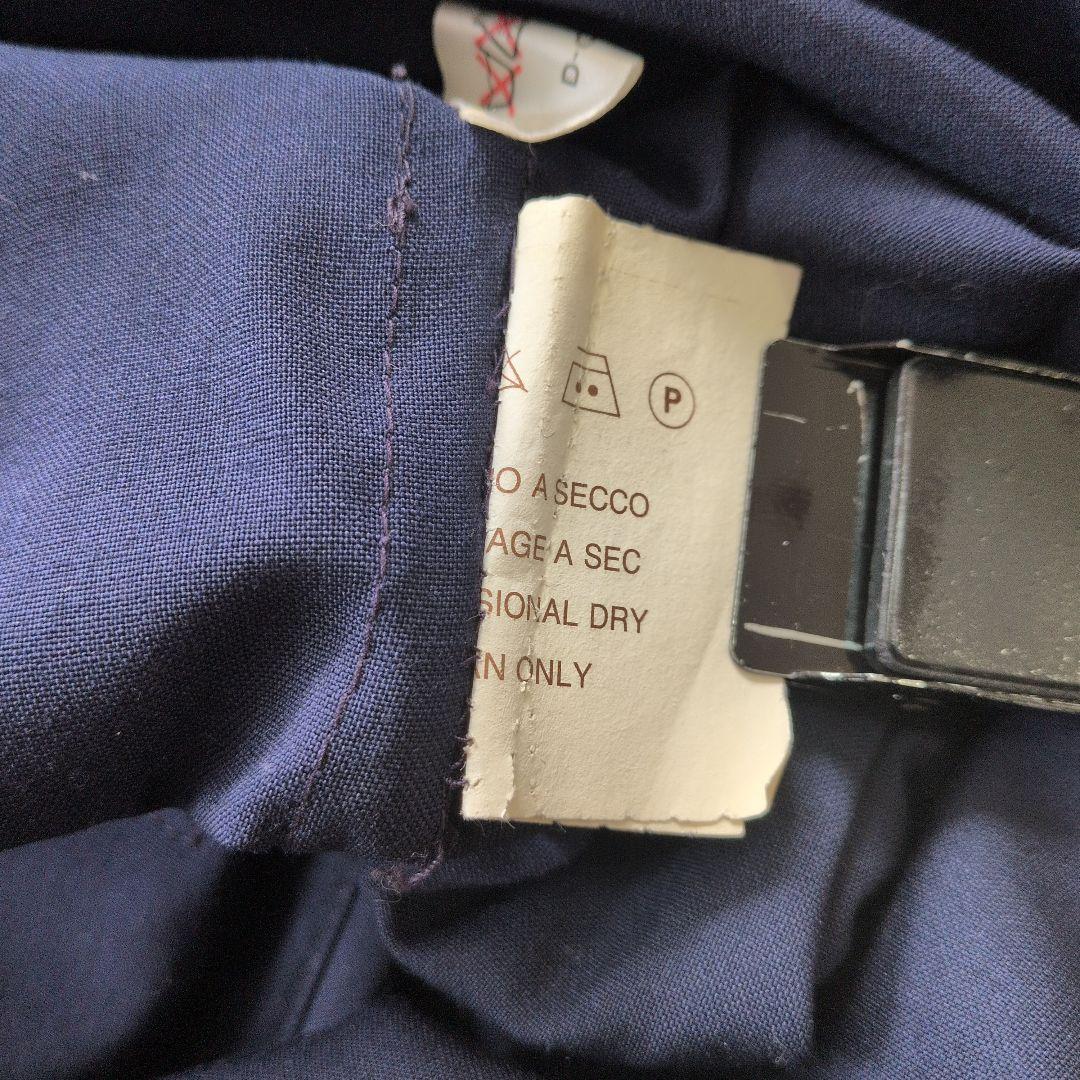 AGNONA アニオナ　長袖シャツ　ウール　スーツ素材　イタリア製　ネイビー