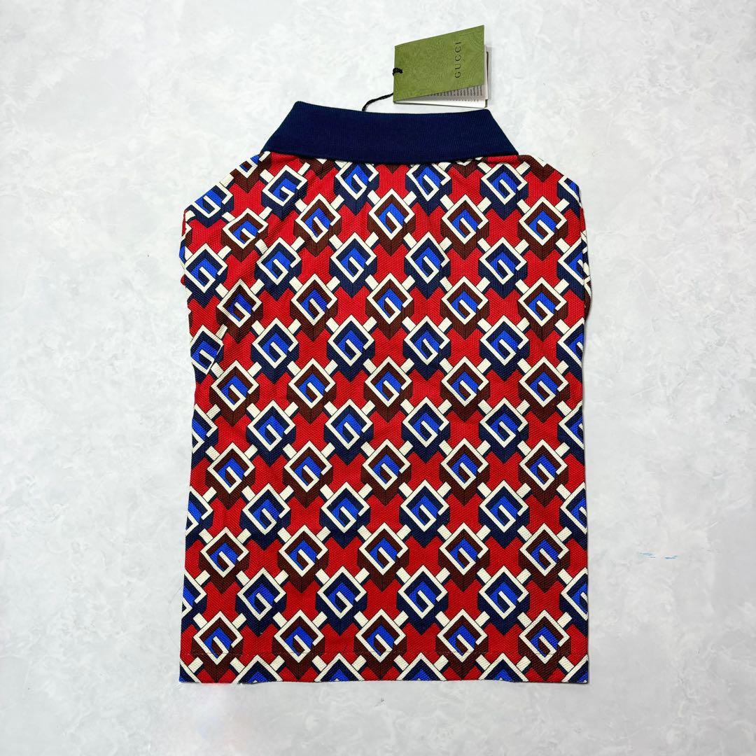 新品 グッチ G ジオメトリック ドッグ Tシャツ ドッグウェア モノグラム L