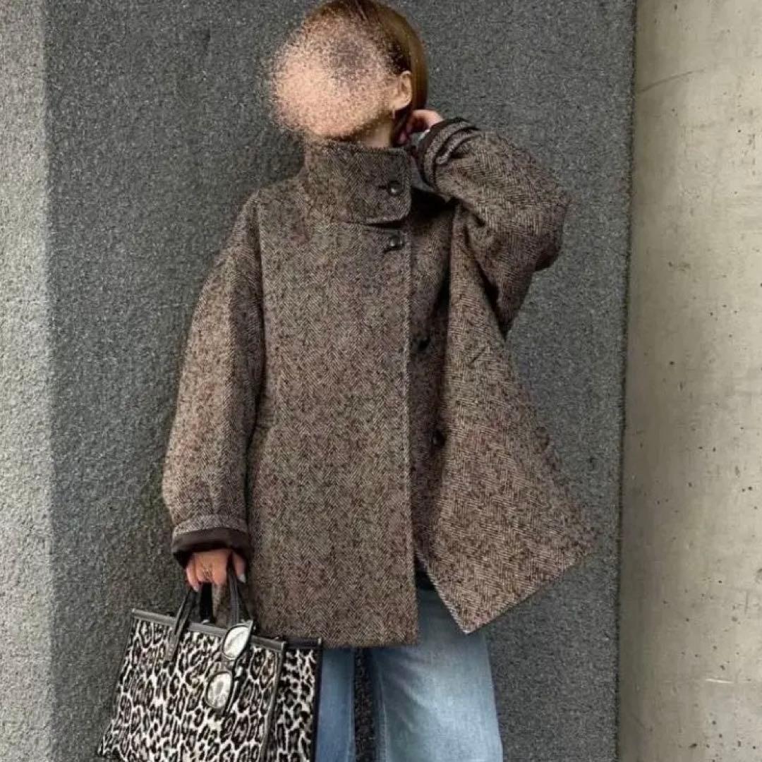 ジャーナルスタンダード　MANTECO TWEEDスタンドショートコート