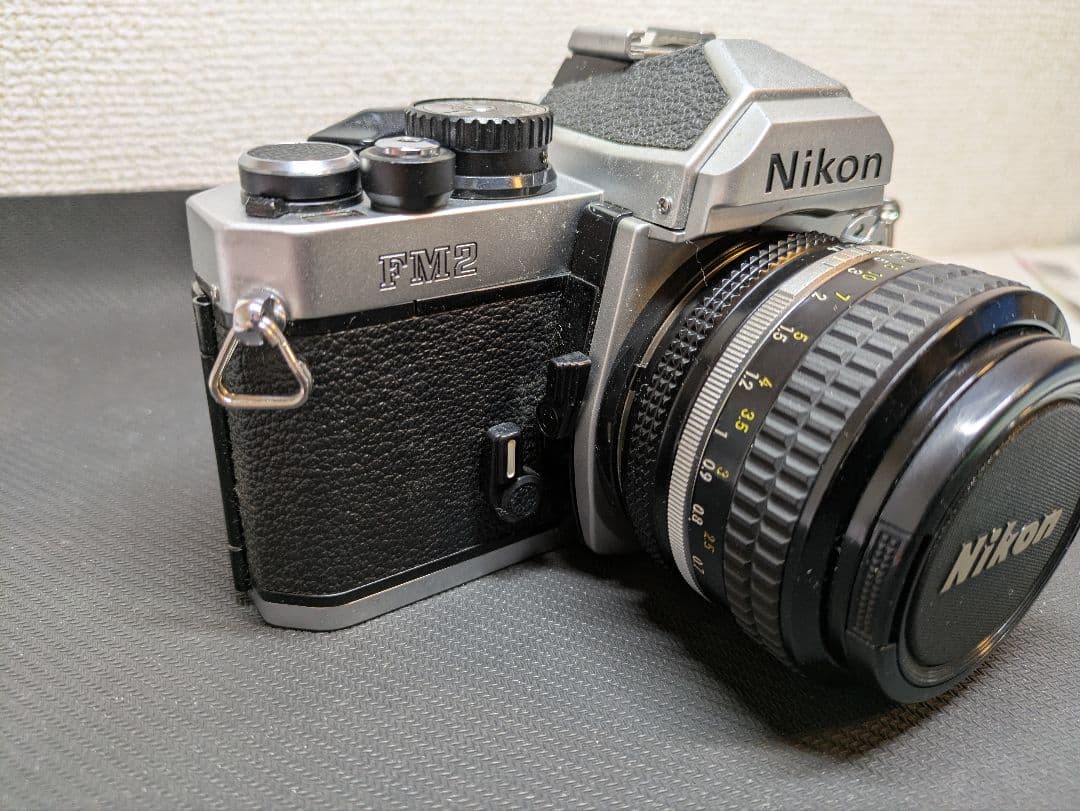 Nikon New FM2 一眼レフフィルムカメラ50/1.4レンズ　動作未確認
