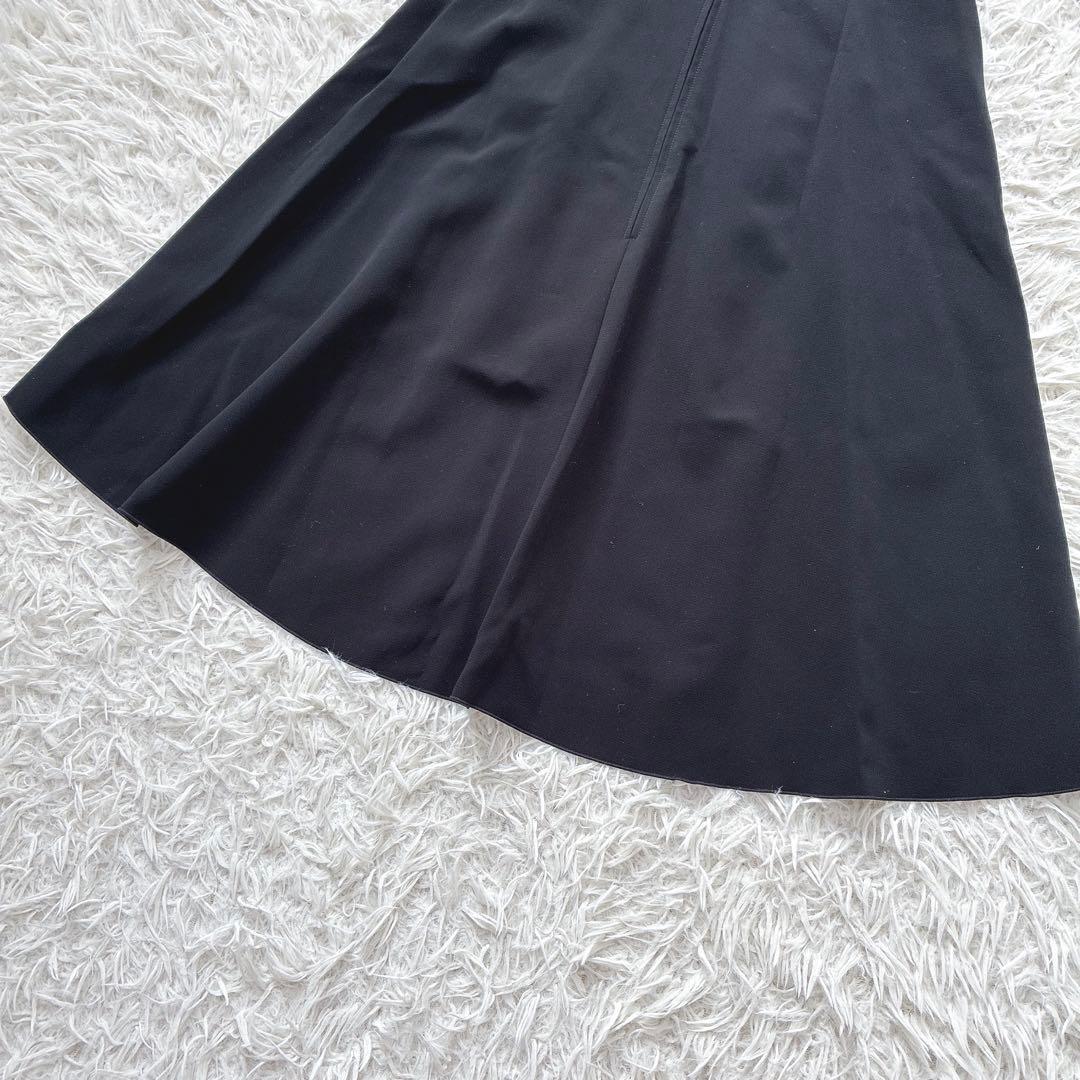 フォクシーニューヨーク FOXEY ノースリーブ フレアワンピース 黒 38