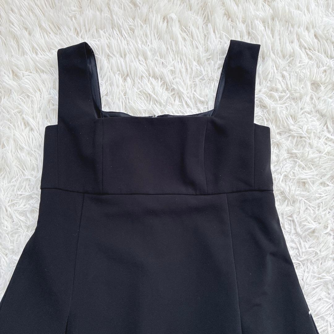 フォクシーニューヨーク FOXEY ノースリーブ フレアワンピース 黒 38