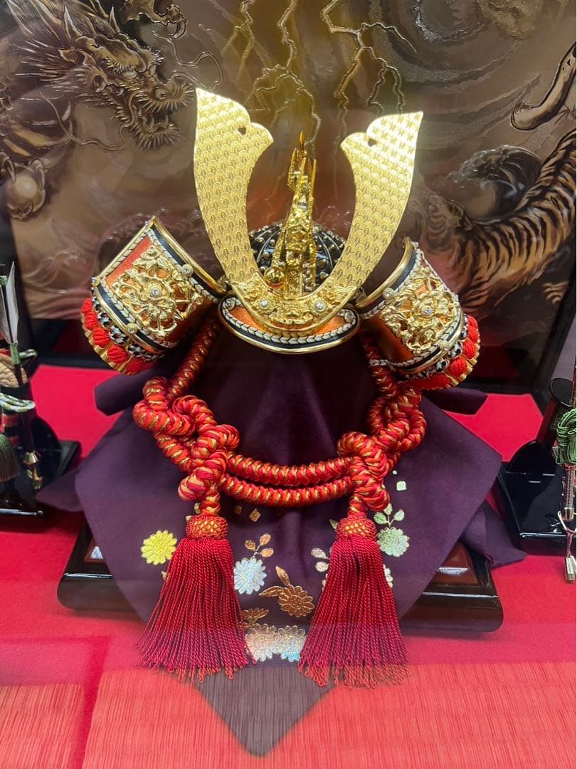 「新品」　五月人形 高級ガラスケース 兜