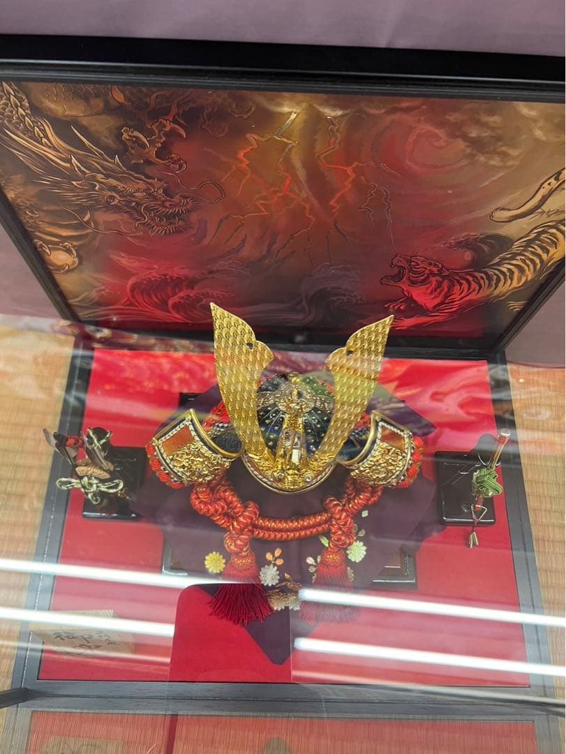 「新品」　五月人形 高級ガラスケース 兜