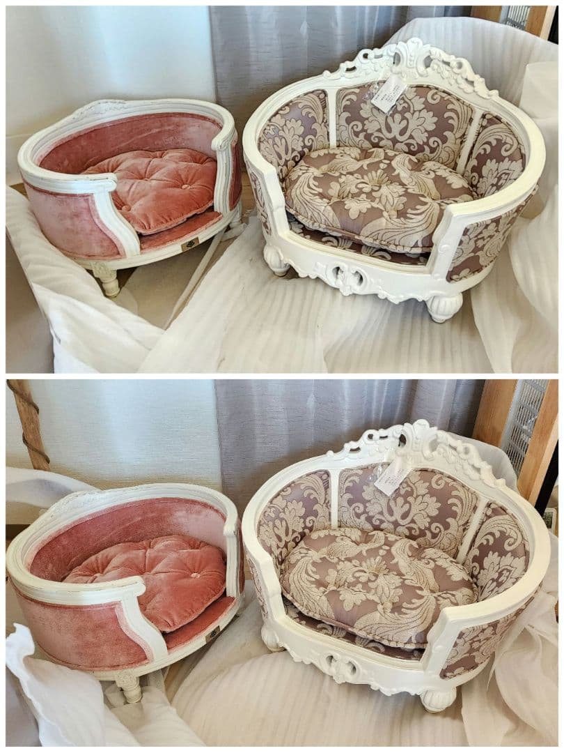 高級 フレンチ ロココ ミニ ソファー 飾り スーパードルフィー 子供 ペット
