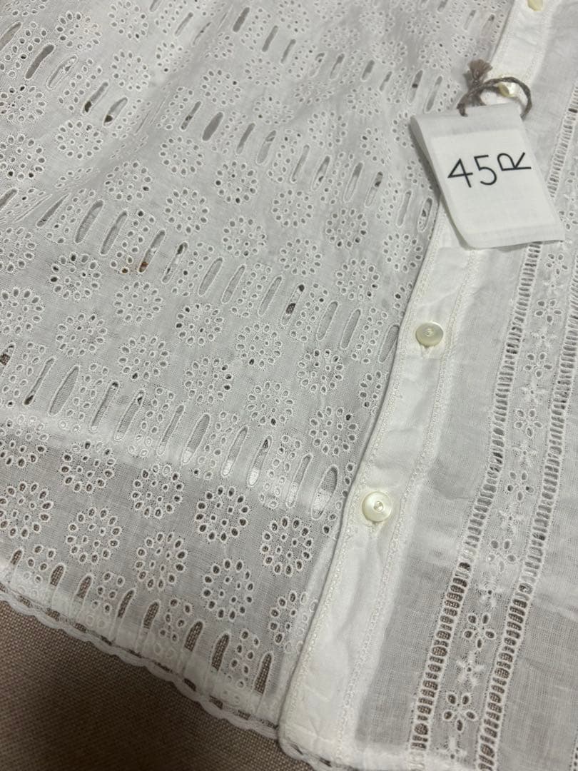 45R フォーティファイブアール　　 度甘平のカットワークキャミソール