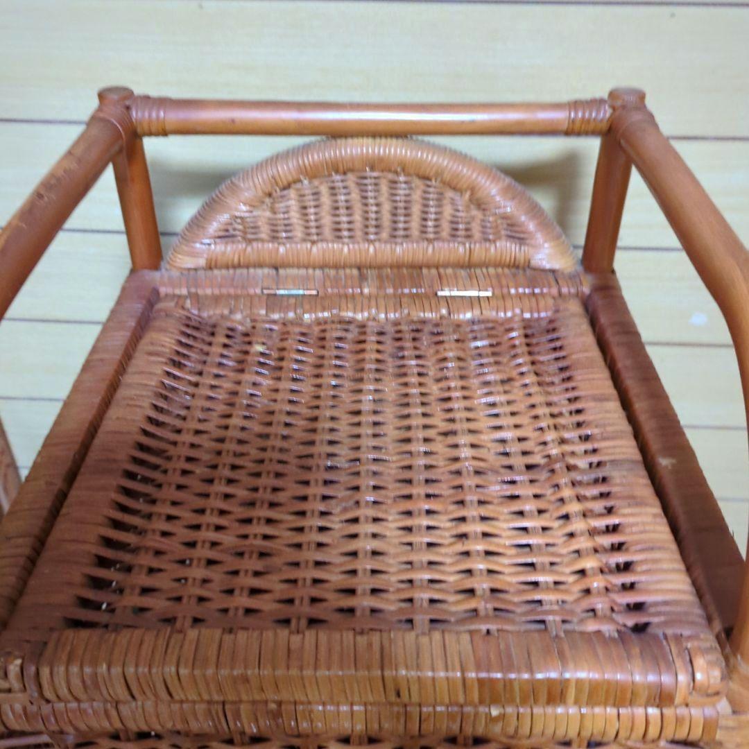 ラタン（藤）チェスト4段キャスター付