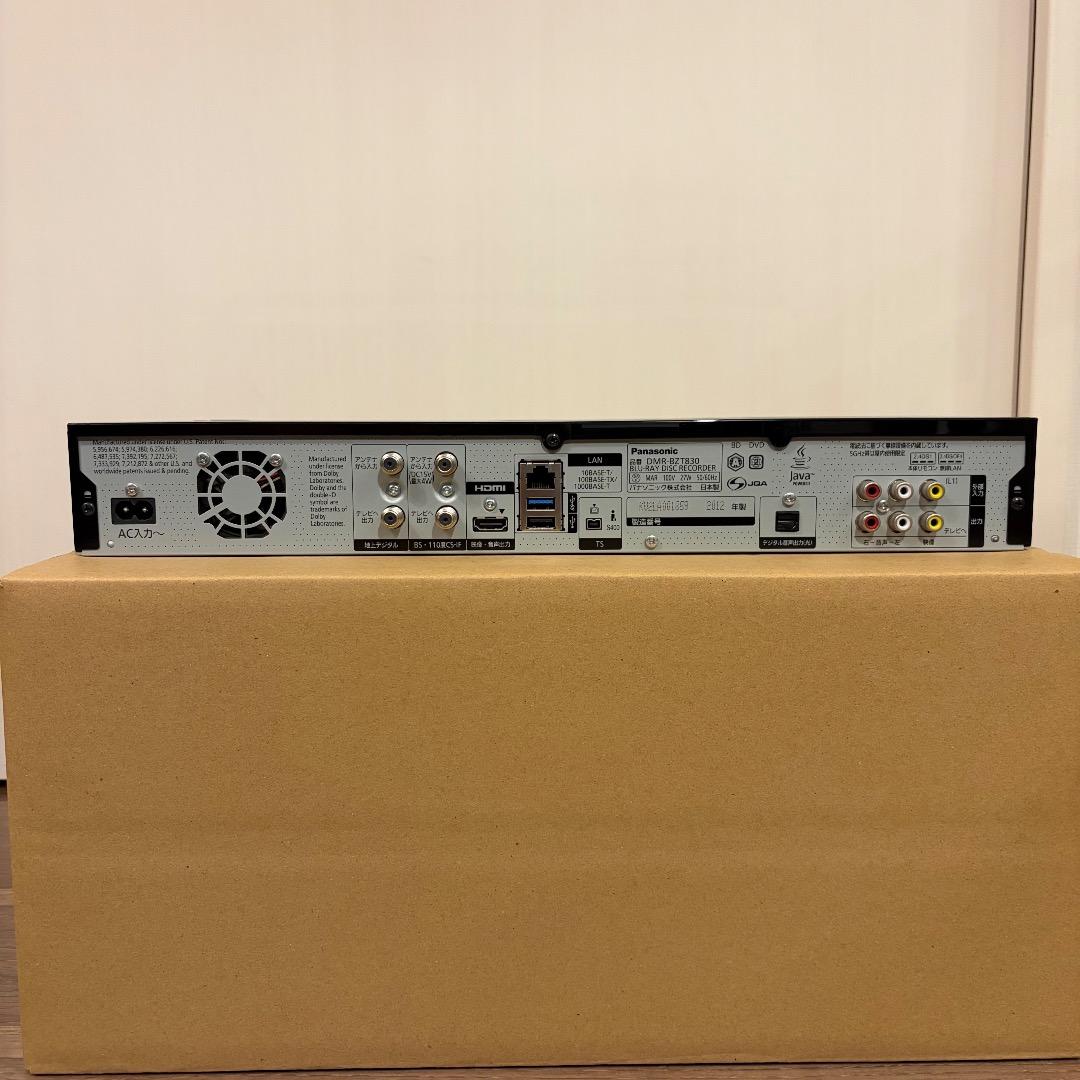 【美品】Panasonic 3TBブルーレイレコーダー DMR-BZT830 ②