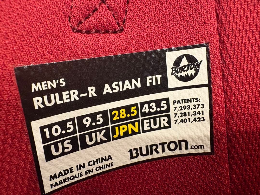 特価値下げ！BURTON RULER-R ASIAN FIT 28.5 美品