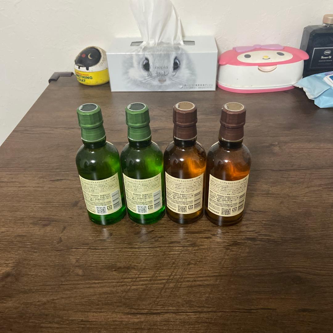 白州・山崎ウイスキー180ml 4本セット