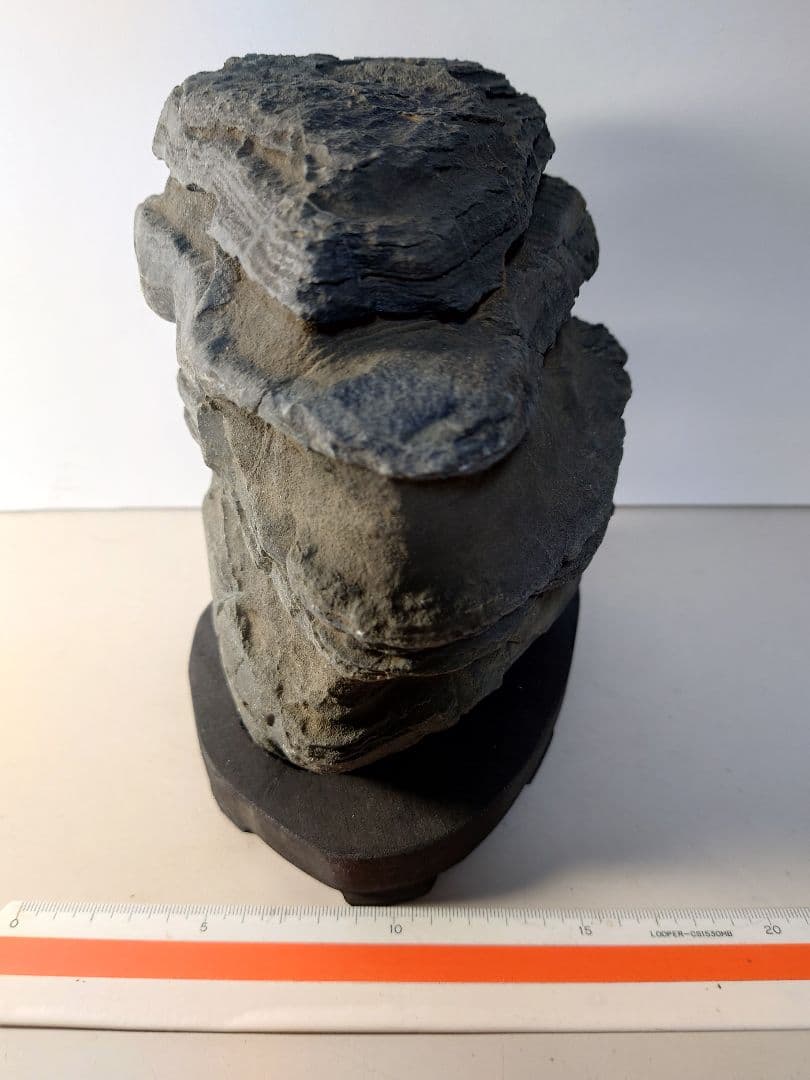 佐治川石　層状　水石 鑑賞石