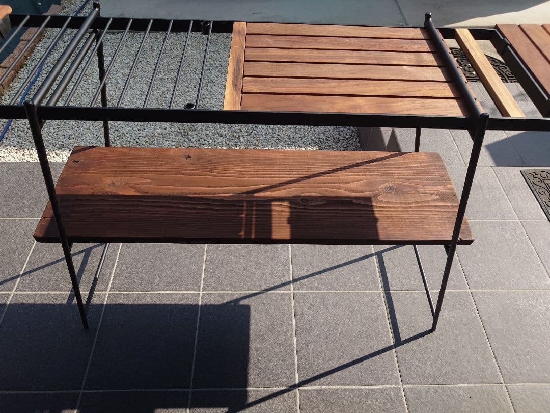 h＆o キッチンテーブル ヴォールナット 収納袋付き