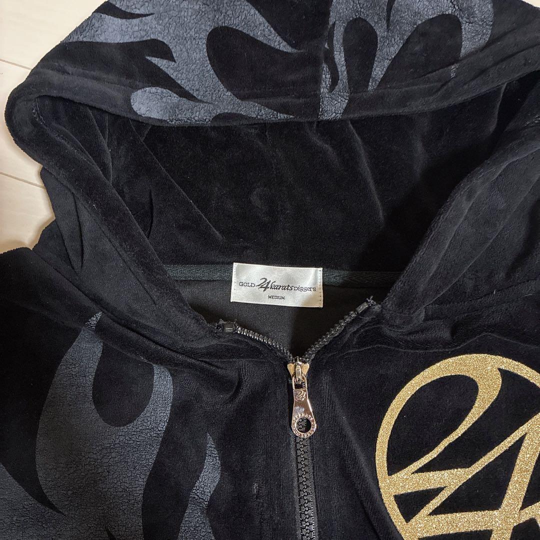 24karats EXILE ファイヤーパターン ベロアジャージ セットアップ