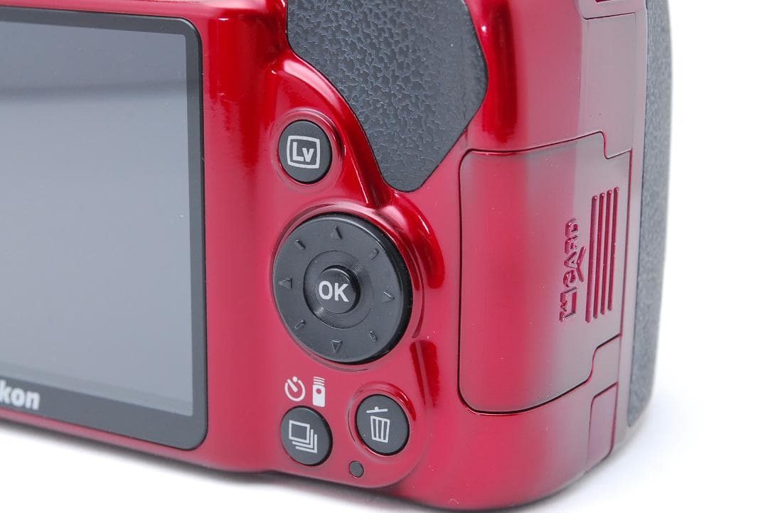 【使用感少美品】Nikon D3400　スマホ転送　レッド　高画質モデル