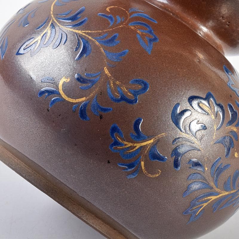 瀬戸焼　古瀬戸　瑠璃金彩葫蘆瓶　M　R7845