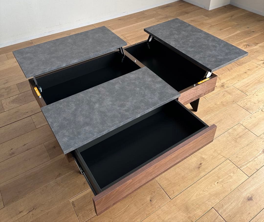 【美品】デュエ センターテーブル セラミック柄 グレー ※送料無料