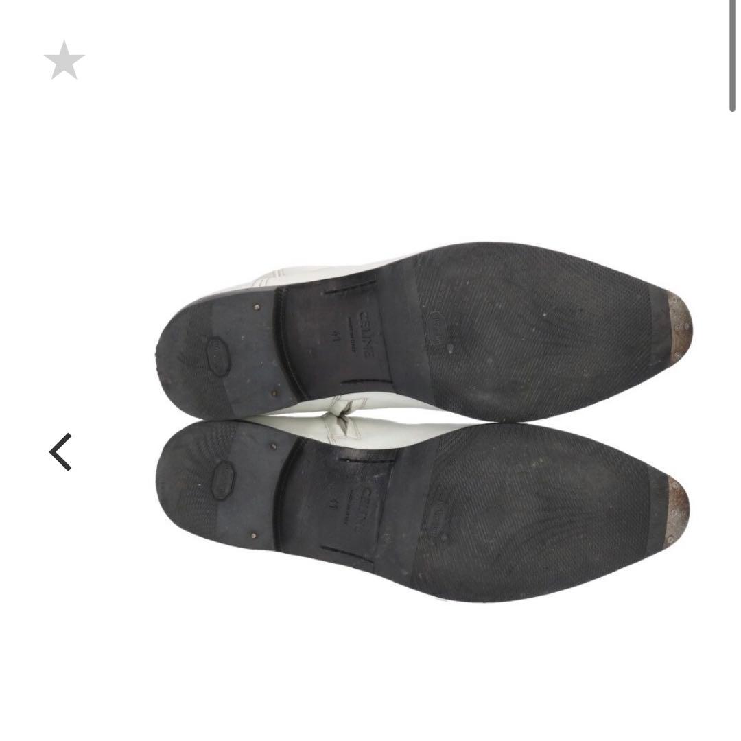 Celine サイドジップ ヒールブーツ 白 41