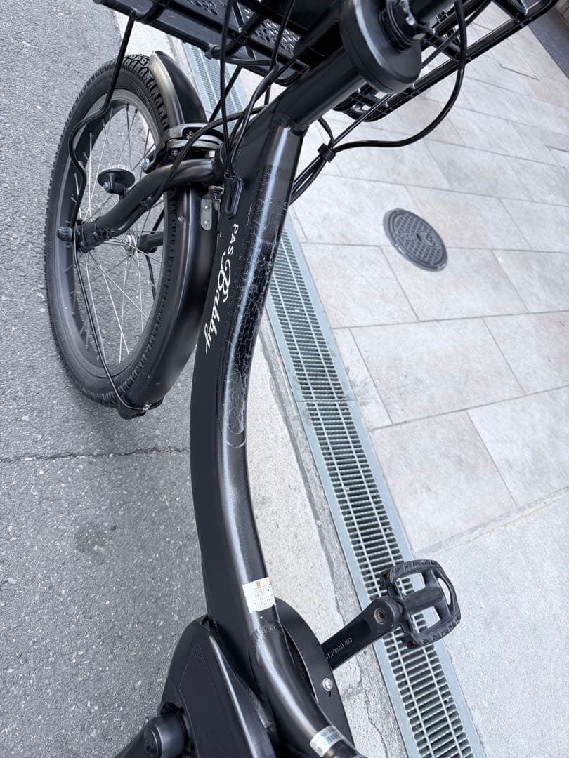子供乗せ　ヤマハ　電動アシスト自転車 ブラック チャイルドシート付き