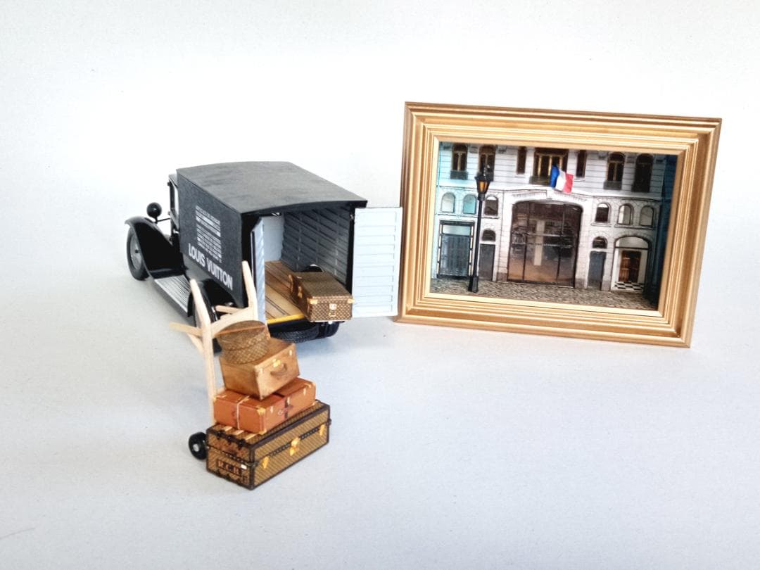 ガレット製作　アンティーク　 L.Vuitton ミニチュアトラックセット