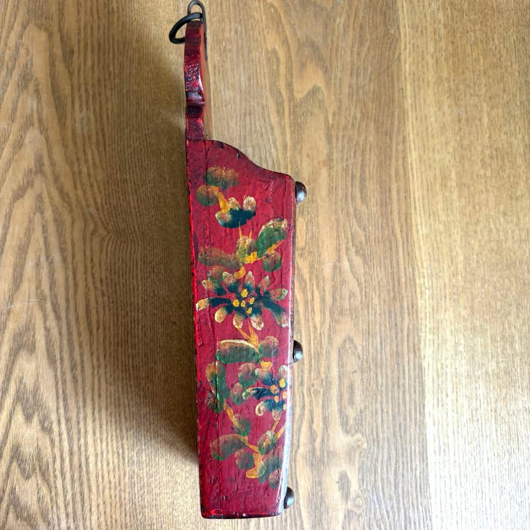 アンティーク 木製 壁掛け　インテリア　蚤の市　小物入れ