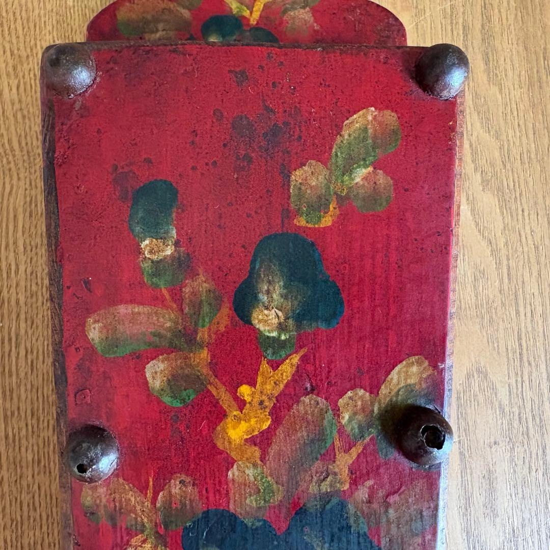 アンティーク 木製 壁掛け　インテリア　蚤の市　小物入れ