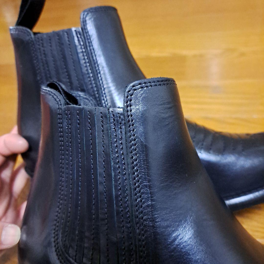 本革サイドゴアブーツ　ショートブーツBEAMS裏張り済