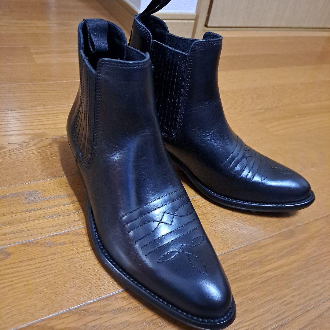 本革サイドゴアブーツ　ショートブーツBEAMS裏張り済