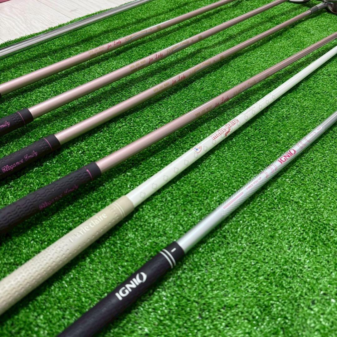 レディース ゴルフクラブセット人気シリーズ フレックスLピンクキャディバッグ付き