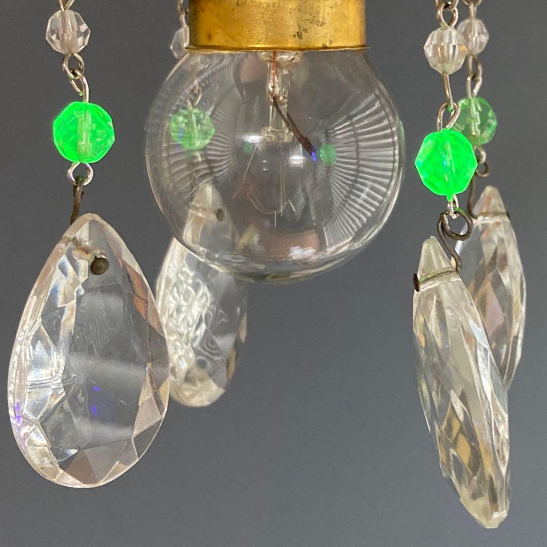 ミニシャンデリア　１９世紀　フランス　オパールセント　アンティーク　超ミニ