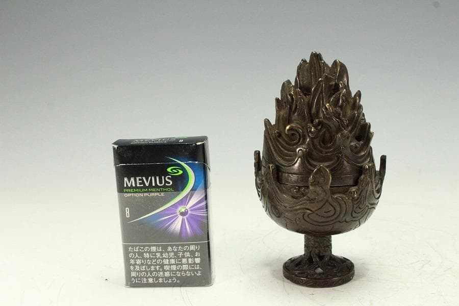 仏教美術 古銅 博山炉 香炉(K-LC973)