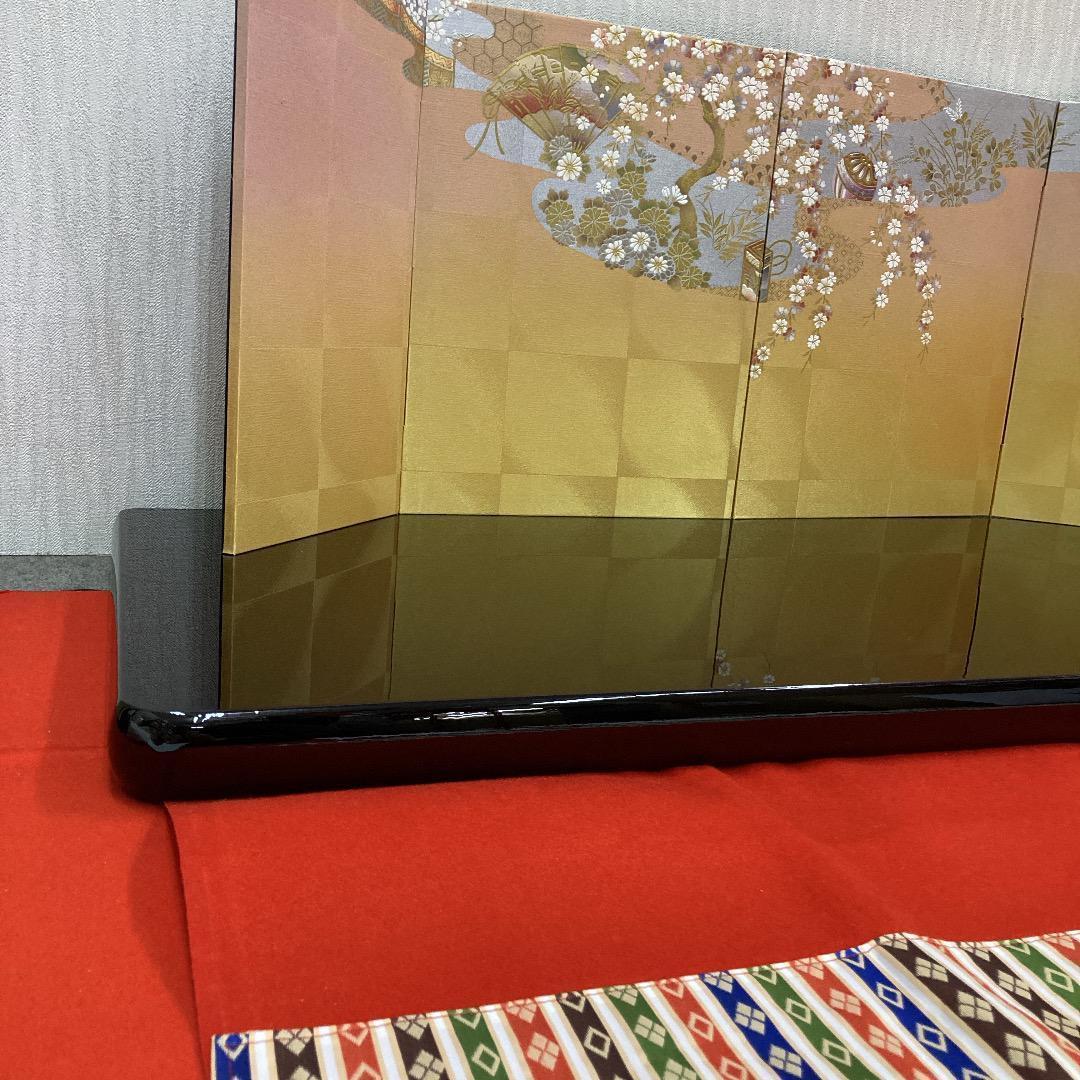 MS3 ひな人形飾り台　台巾105㎝位　黒塗り台　親王飾り台