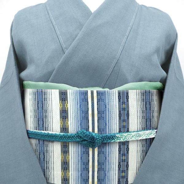 袋帯 京都 西陣 2392 京都イシハラ リバーシブル 白 中古 kp2288