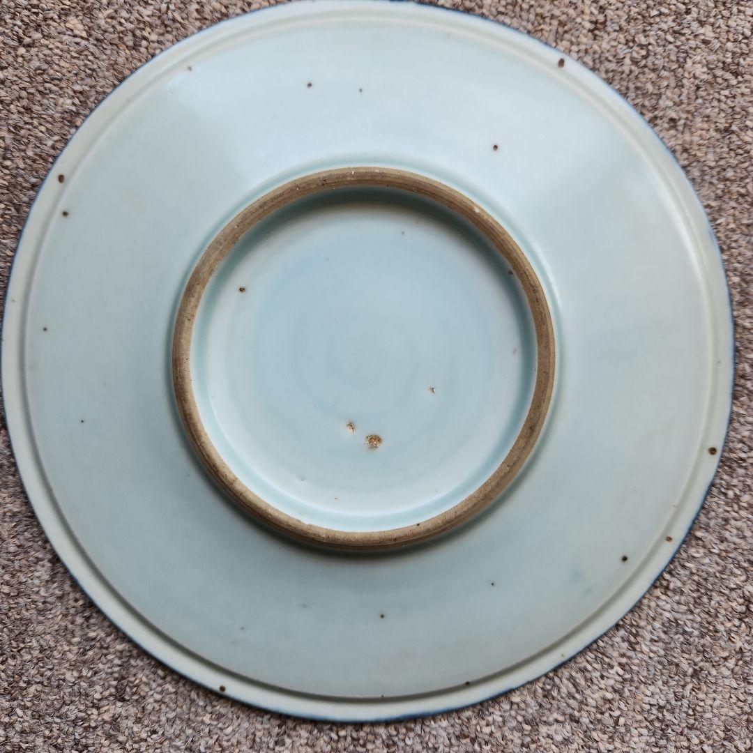 初期伊万里染め付け蓬莱島文皿