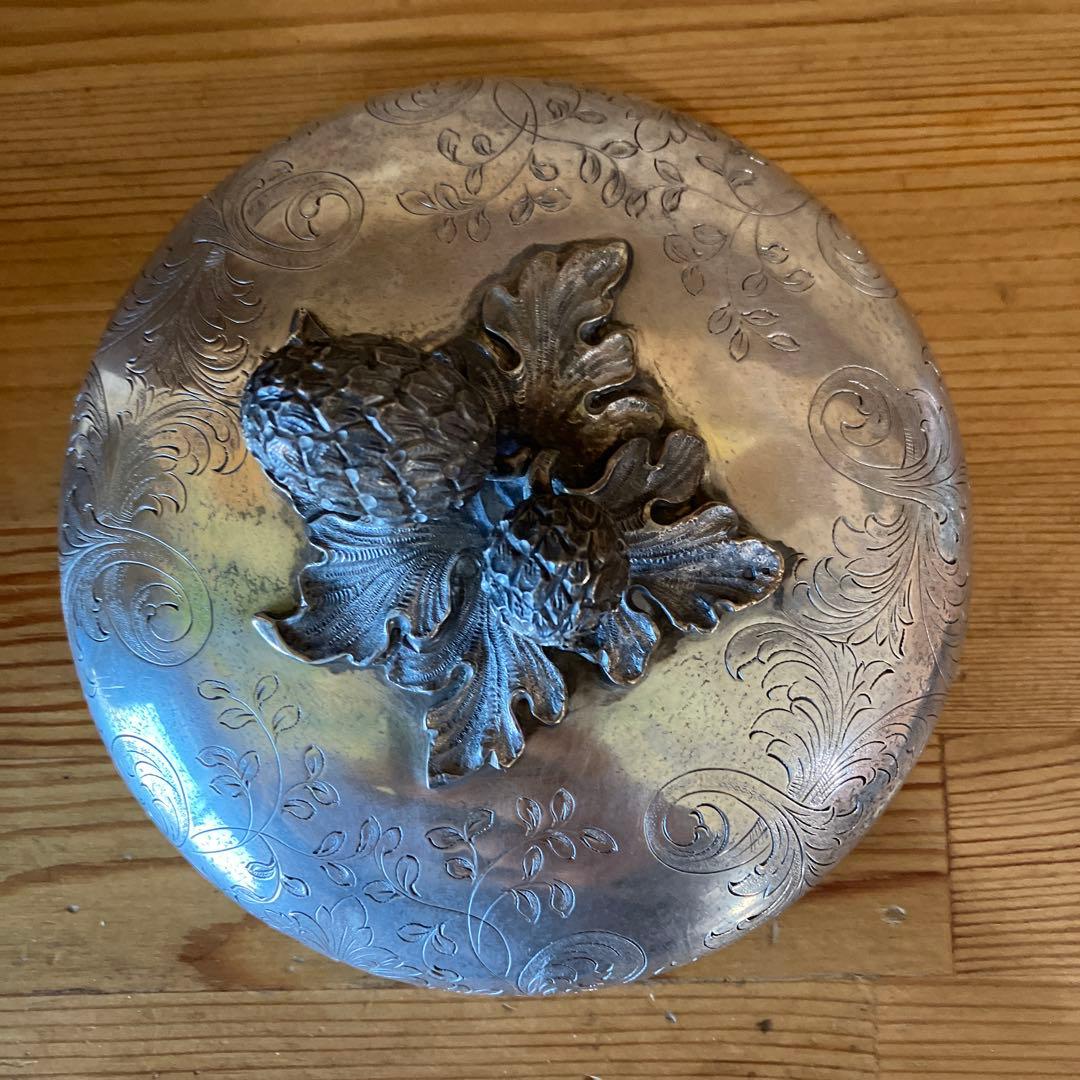 アンティーク雑貨 Tiffany SterlingSilver Footed Lidded Jar